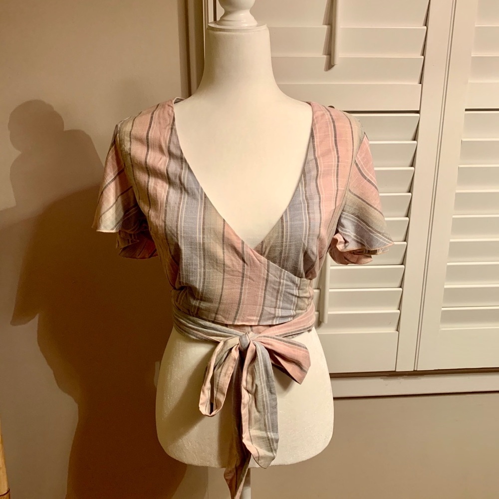 NEW Show Me Your Mumu Wilson Crop Wrap Top Large